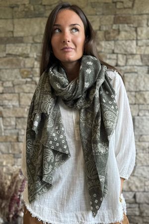 Lucky Bandana Scarf Khaki 